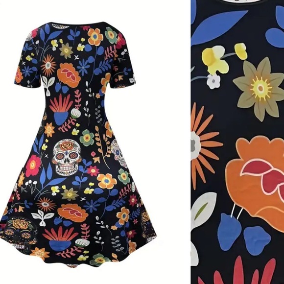 Multi-Color Skull Dress - Picture 2 of 6